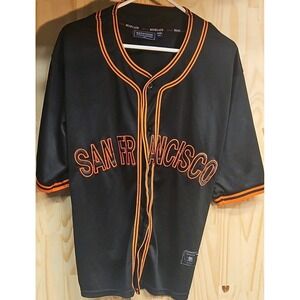 Renegade Sportswear San Francisco Baseball Jersey Shirt Men's L Black Orange